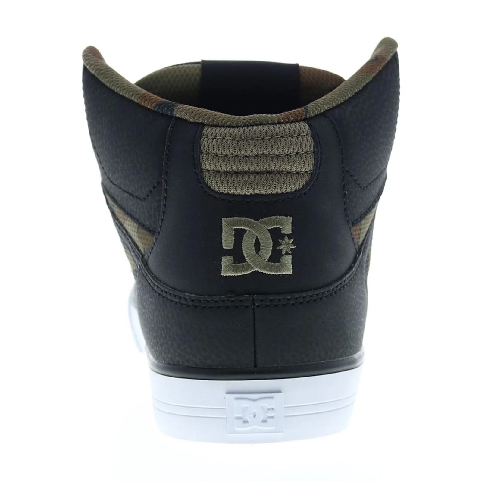 DC Men's Pure High-Top Shoes - Black/Black/Green - 10.5