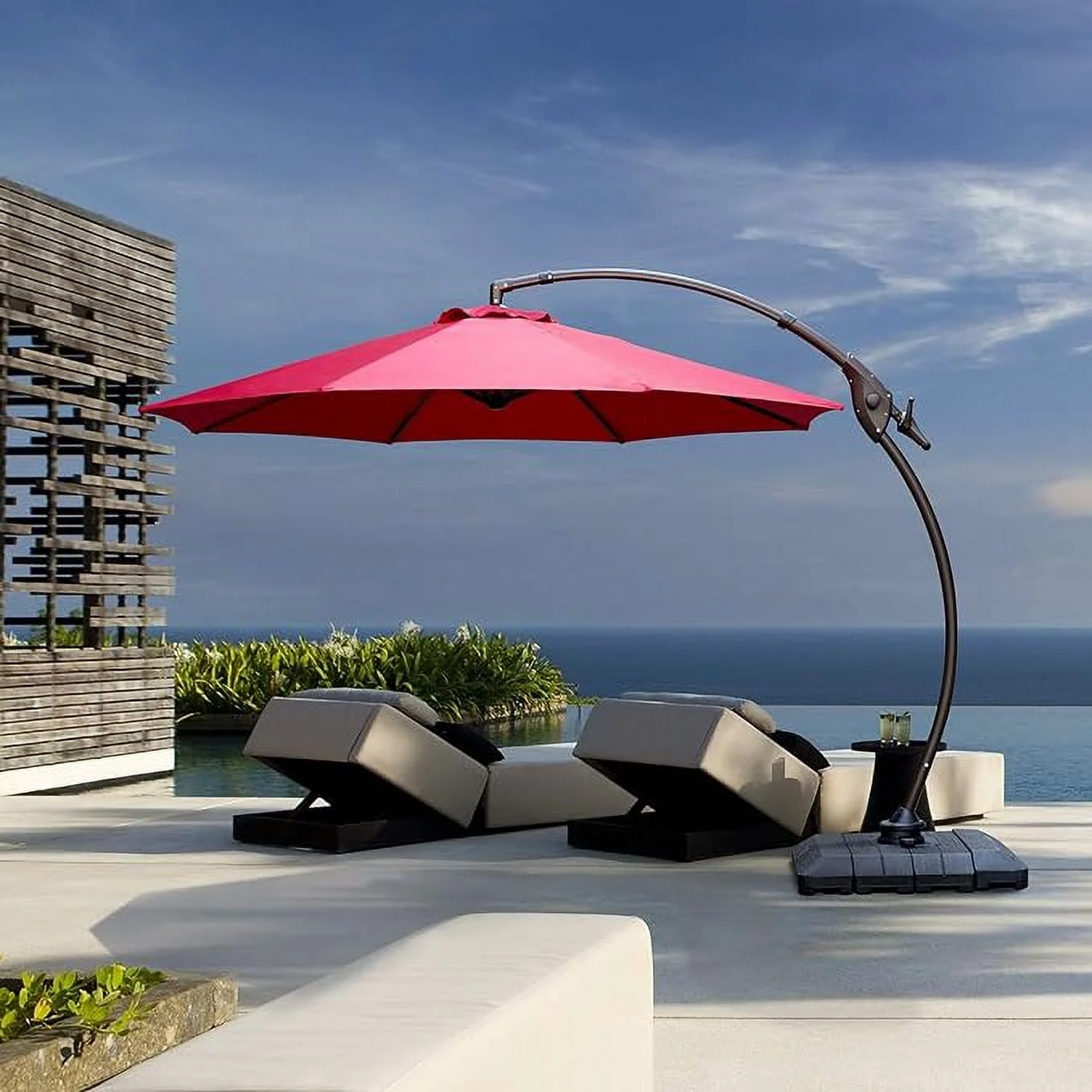 Grand Patio 4 Piece Premium Offset Umbrella Base, 35.1lbs, Black