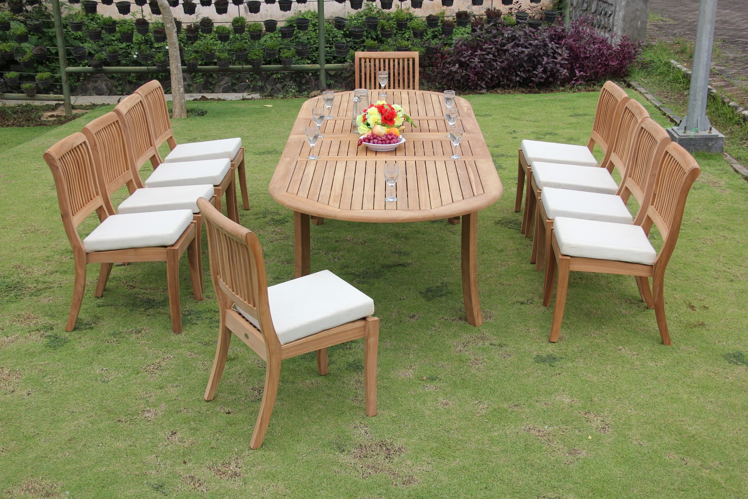 Teak Dining Set: 10 Seater 11 Pc: 117
