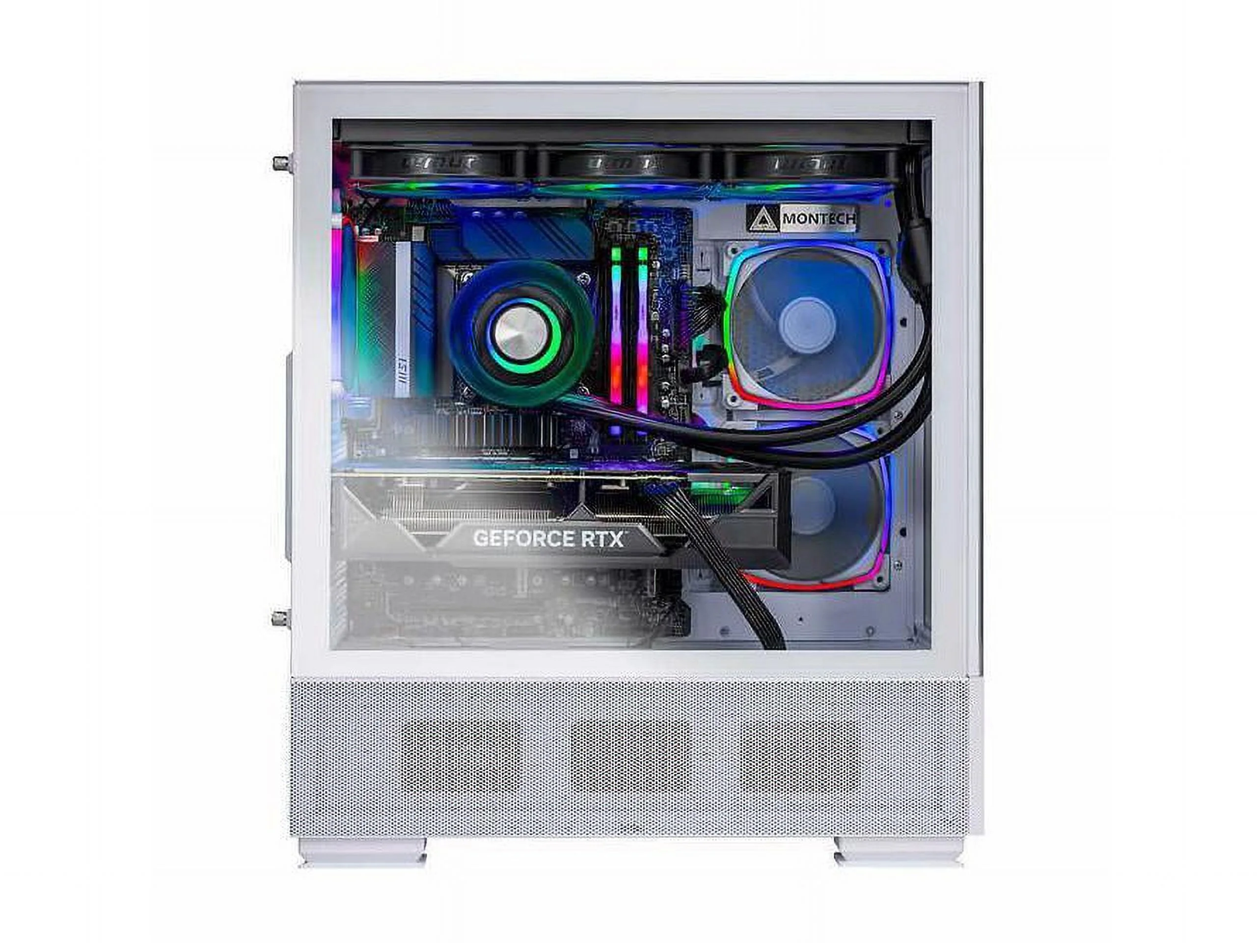 Skytech Azure 2 Liqued Cooled Gaming Desktop - AMD Ryzen 7-7800X3D - GeForce RTX 4070, 12GB - Windows 11