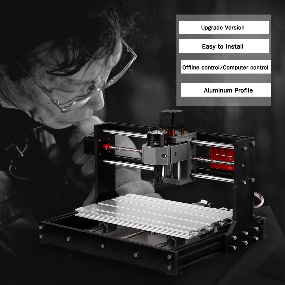 Engraving Machine,Version Diy 300 * 180x40mm Wood Router With Diycnc 30 * Er11 And 5mm With Er11 And 30*18 And 5mm Rod With Offline With Area 300 * 3 Pcb * 18