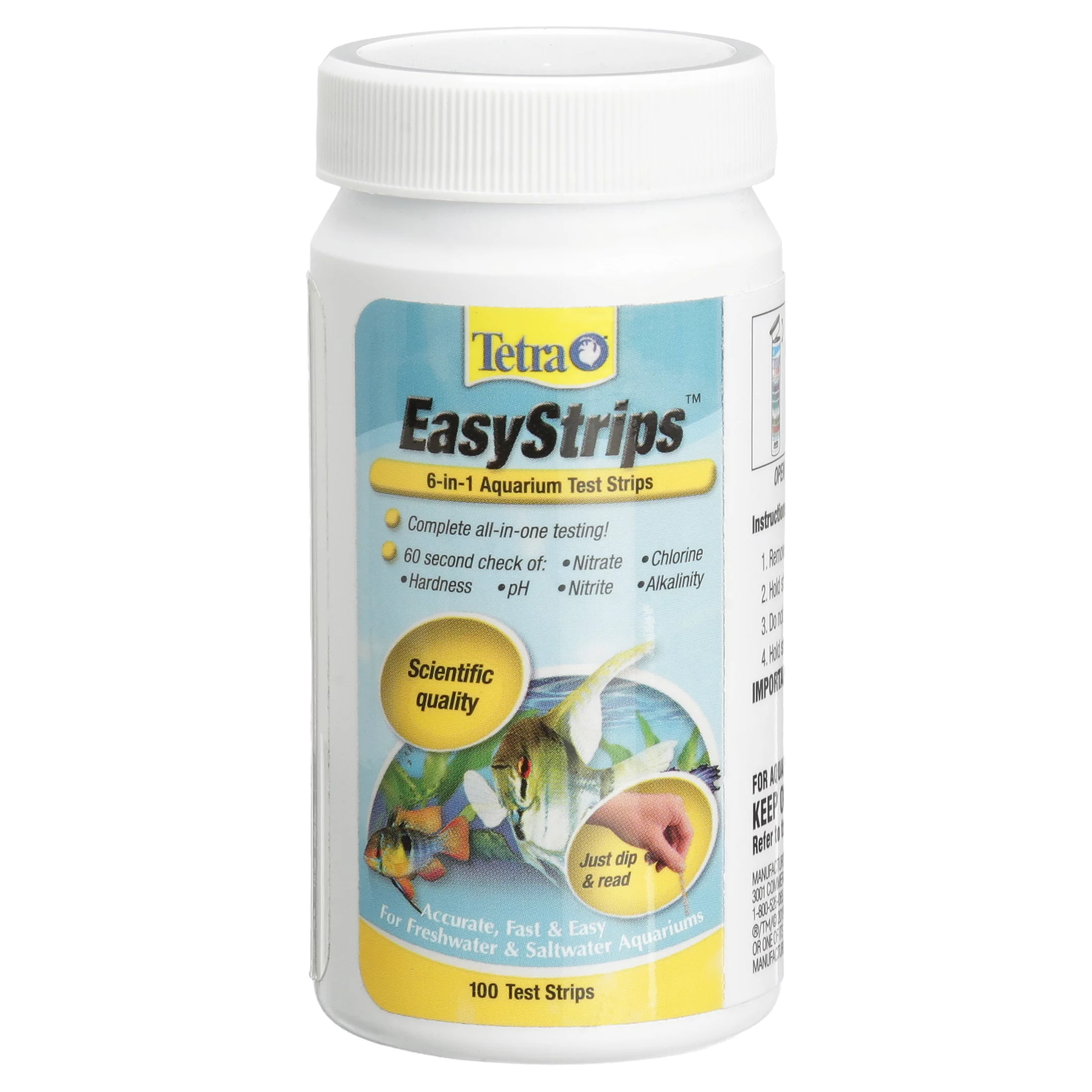 Tetra EasyStrips 6-in-1 Aquarium Test Strips, Water Testing