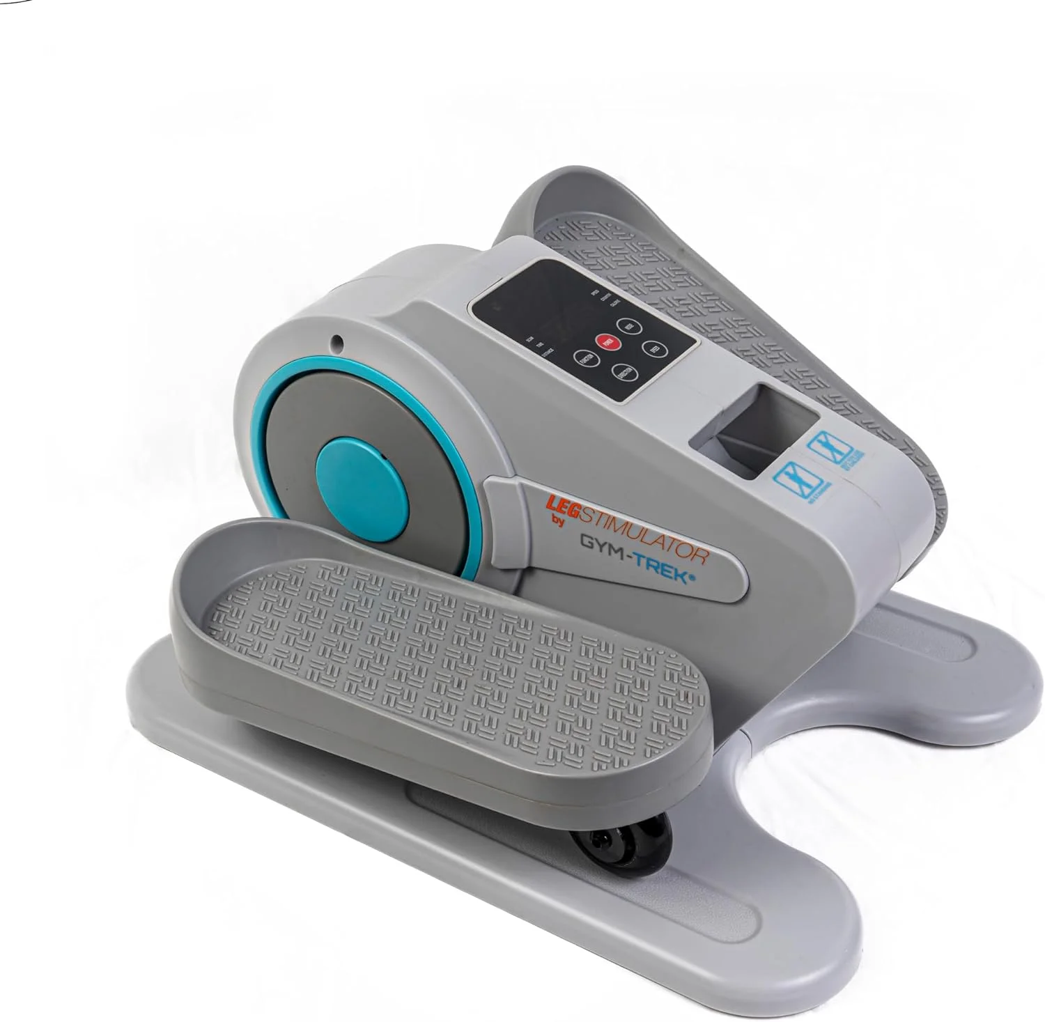 LegStimulator Seated Under Desk Elliptical Electric Machine w Remote Control Portable Trainer Pedal Exerciser LCD Monitor Compact Trainer for Home & Office Gym