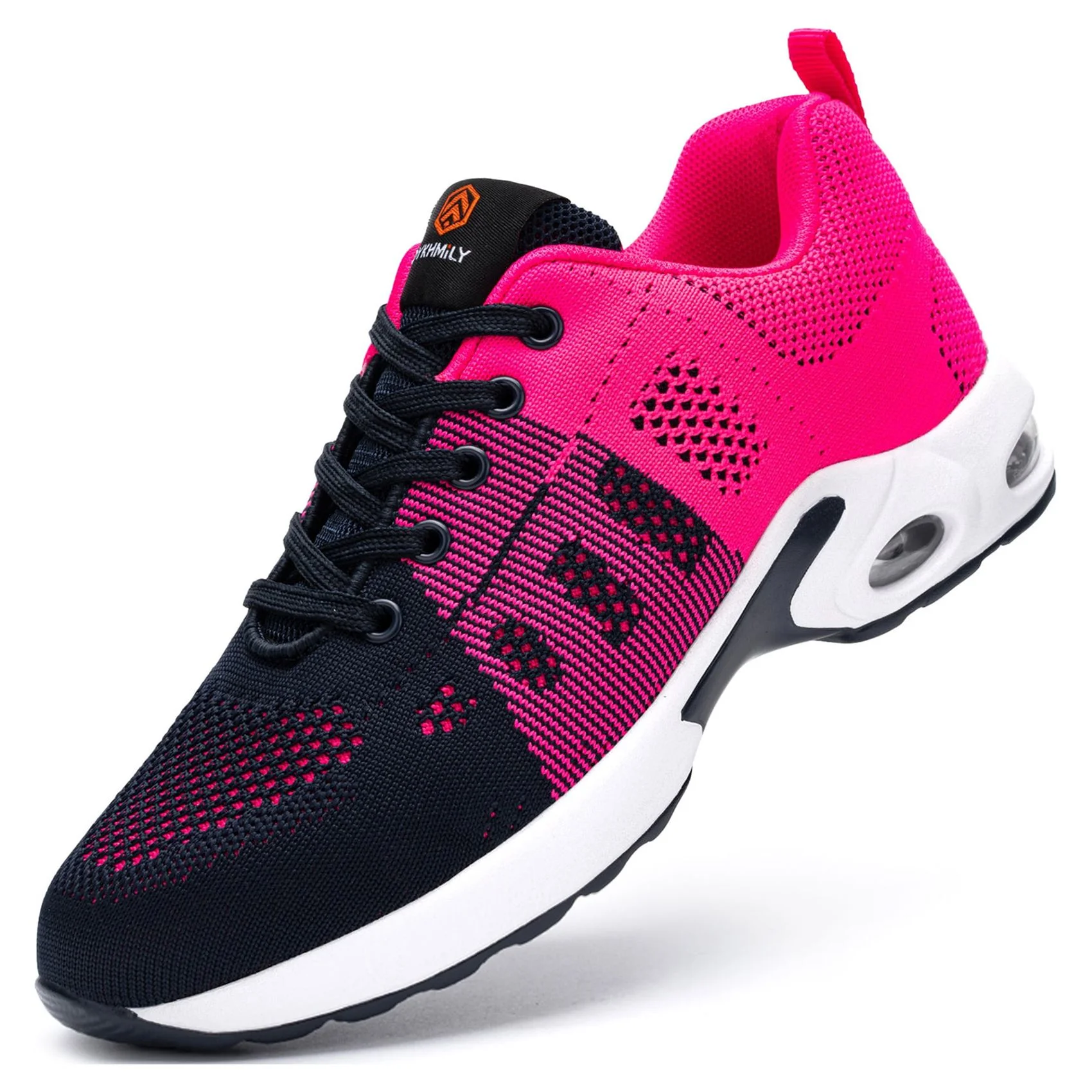 DYKHMILY Steel Toe Shoes for Women Air Cushion Lightweight Work Shoes Slip Resistant Safety Sneakers