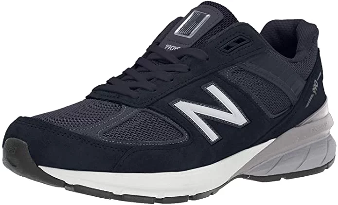 New Balance M990NV5: Men's 990NV5 Navy/Silver Sneaker (11 2E US Men, Black/Silver)