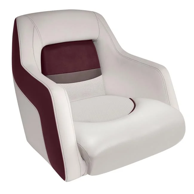 Premier Pontoon Series Traditional Bucket Seat, Platinum Wineberry Manitee