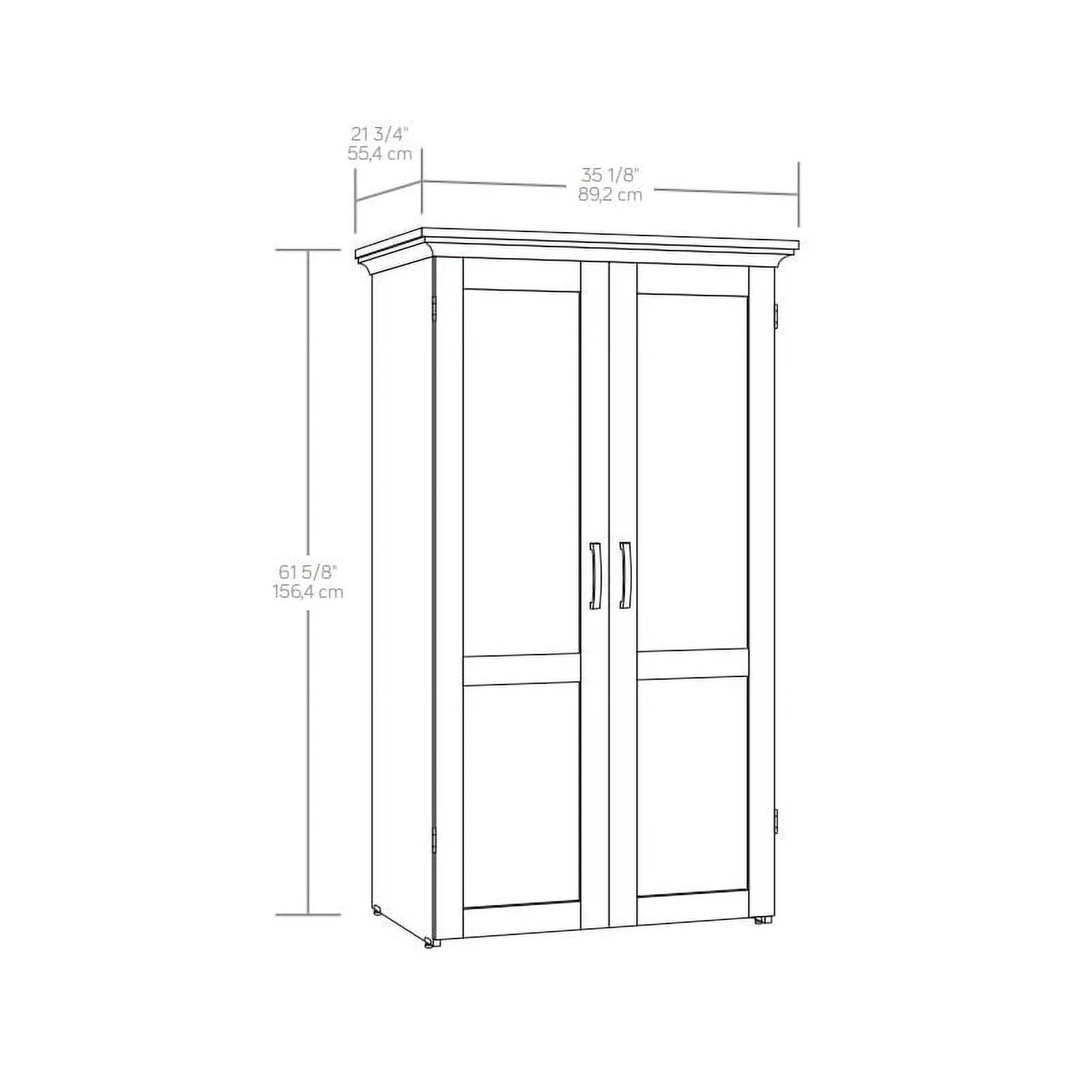 Pemberly Row Engineered Wood Multi-Purpose Armoire in Timber Oak Finish