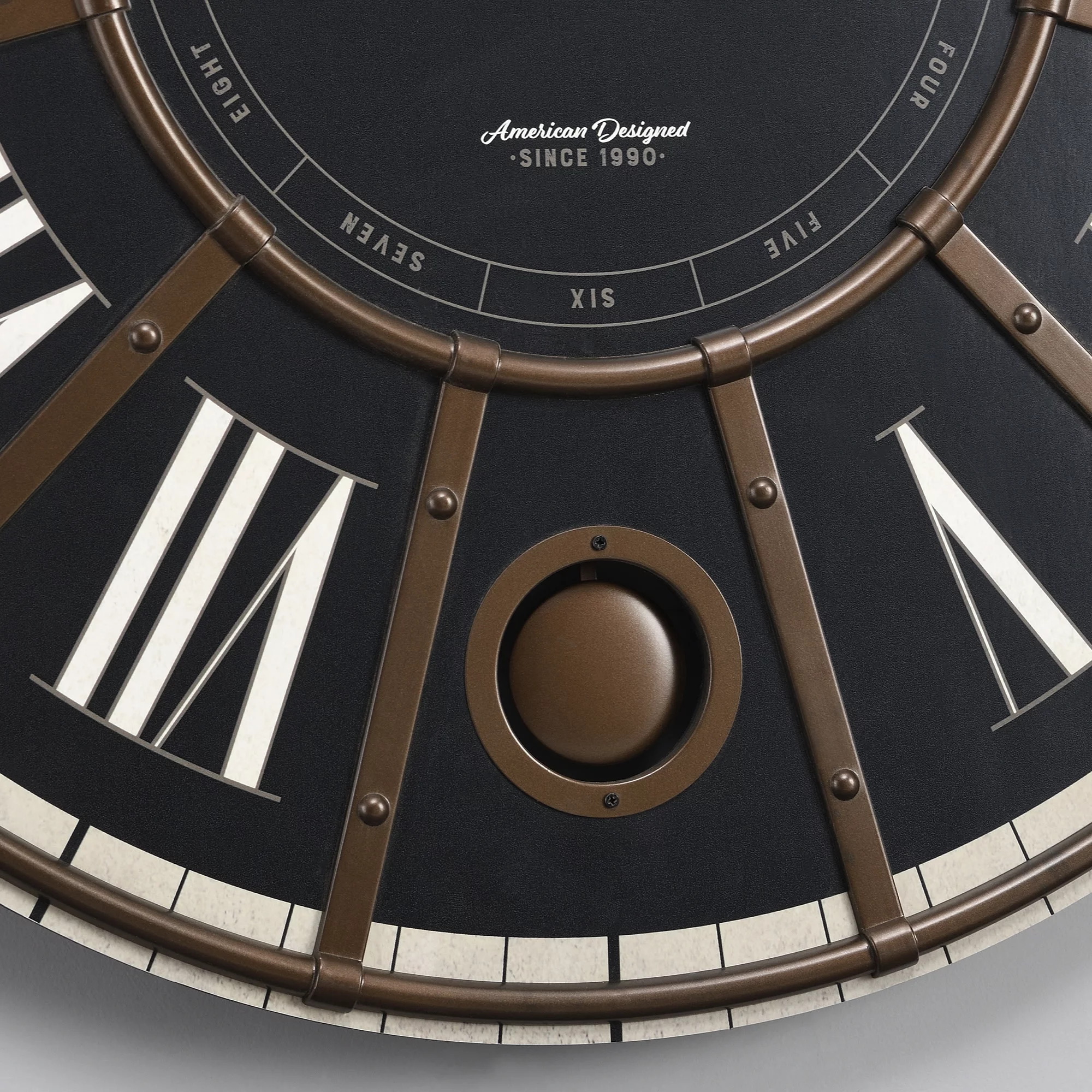 FirsTime & Co. Black Ellington Pendulum Wall Clock, Farmhouse, Analog, 27 x 2 x 27 in