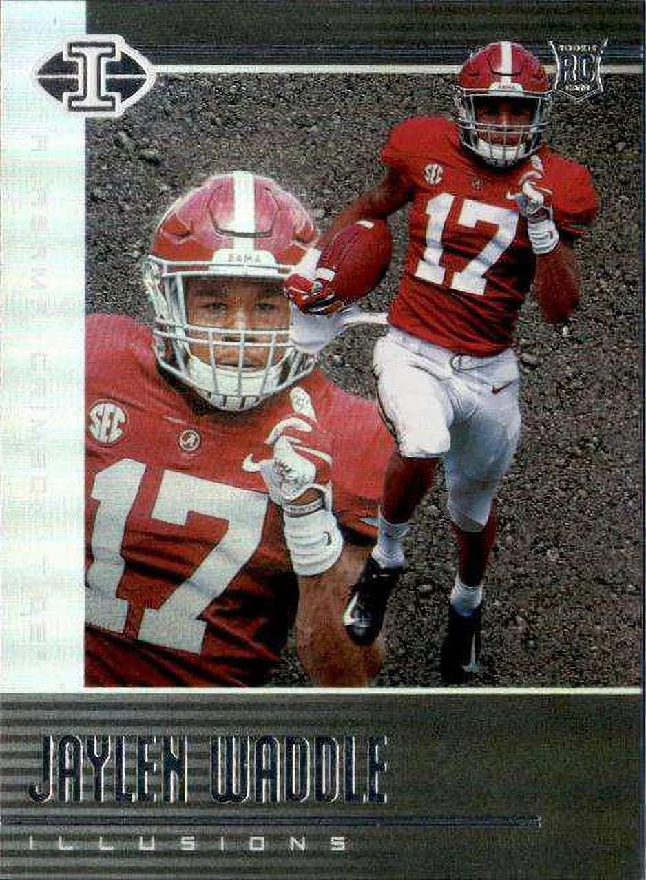 NFL 2021 Panini Chronicles Illusions Draft Picks Jaylen Waddle Trading Card #107 (Rookie)