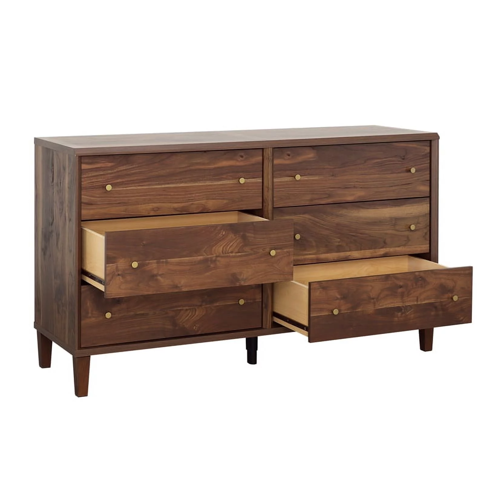 Sauder Willow Place ® 6-Drawer Bedroom Dresser in Grand Walnut