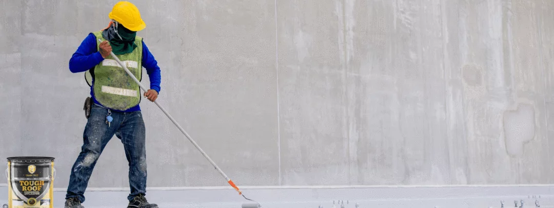 Tough Tech Coatings Tough Roof Butyl Liquid Rubber Roof Coating, 5 Gallon, White, Easy to Apply