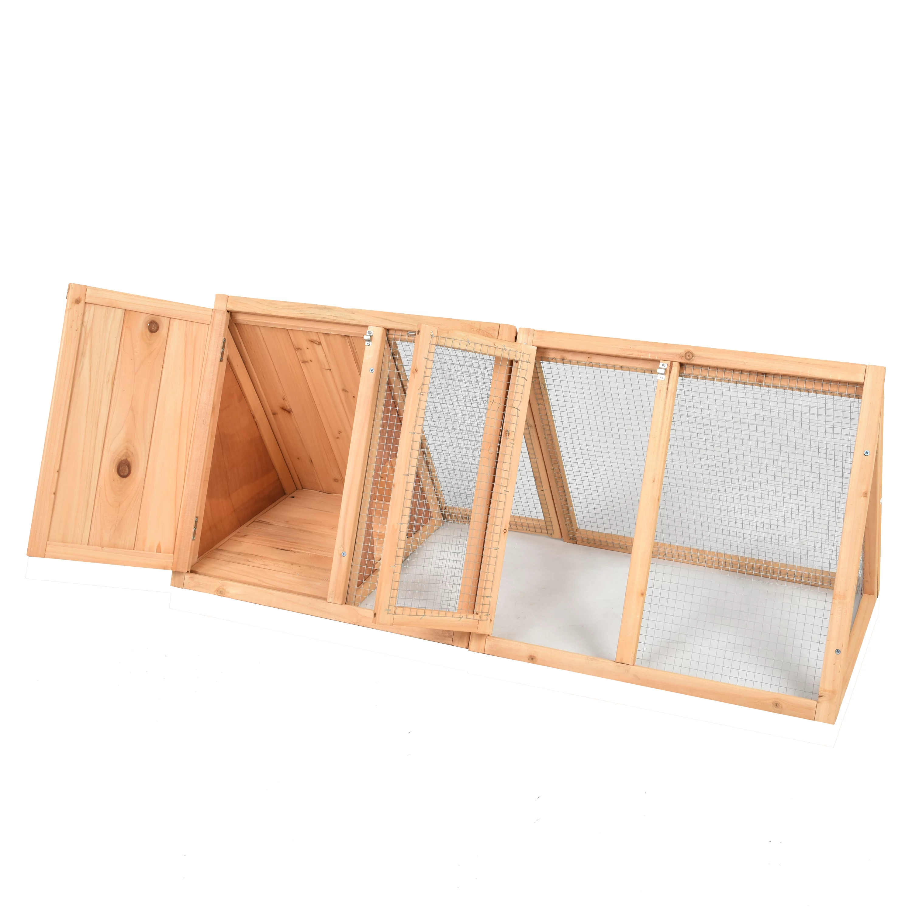Small Chicken Coop Rabbit Hutch Wooden Bunny Cage Pet House Coop Small Animal Poultry 47