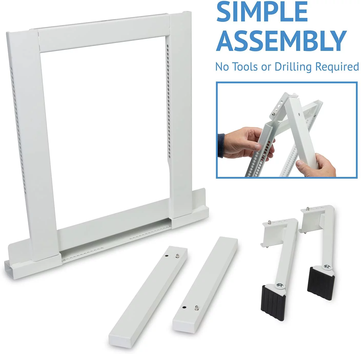 Air Conditioner Support Bracket, No Tools or Drilling Required – Easy to Install Universal Window AC Mount – Heavy Duty Steel, Holds Up to 200lbs – Fits Single Or Double Hung Windows