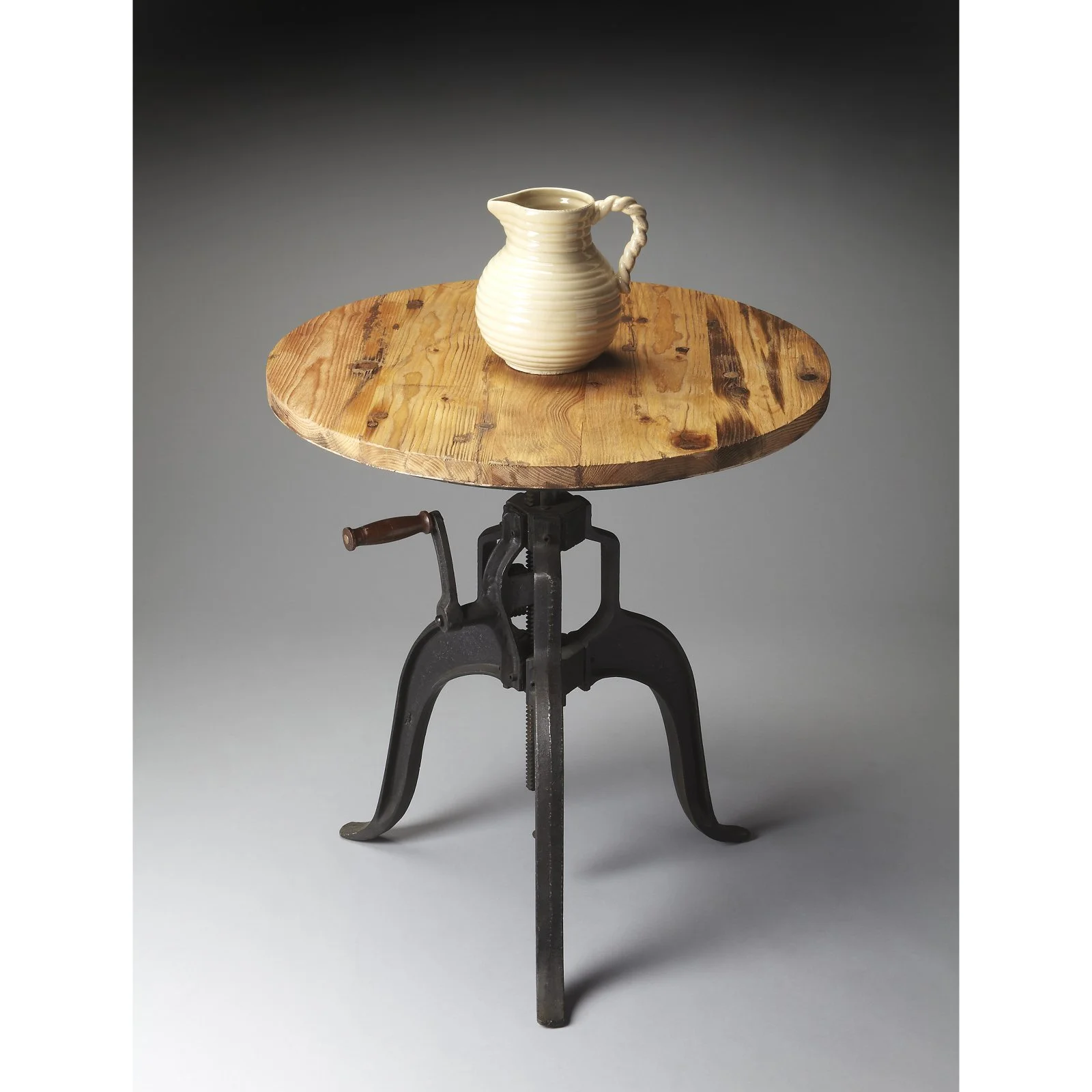 Butler Specialty Metalworks Round Wood Top Pub Table