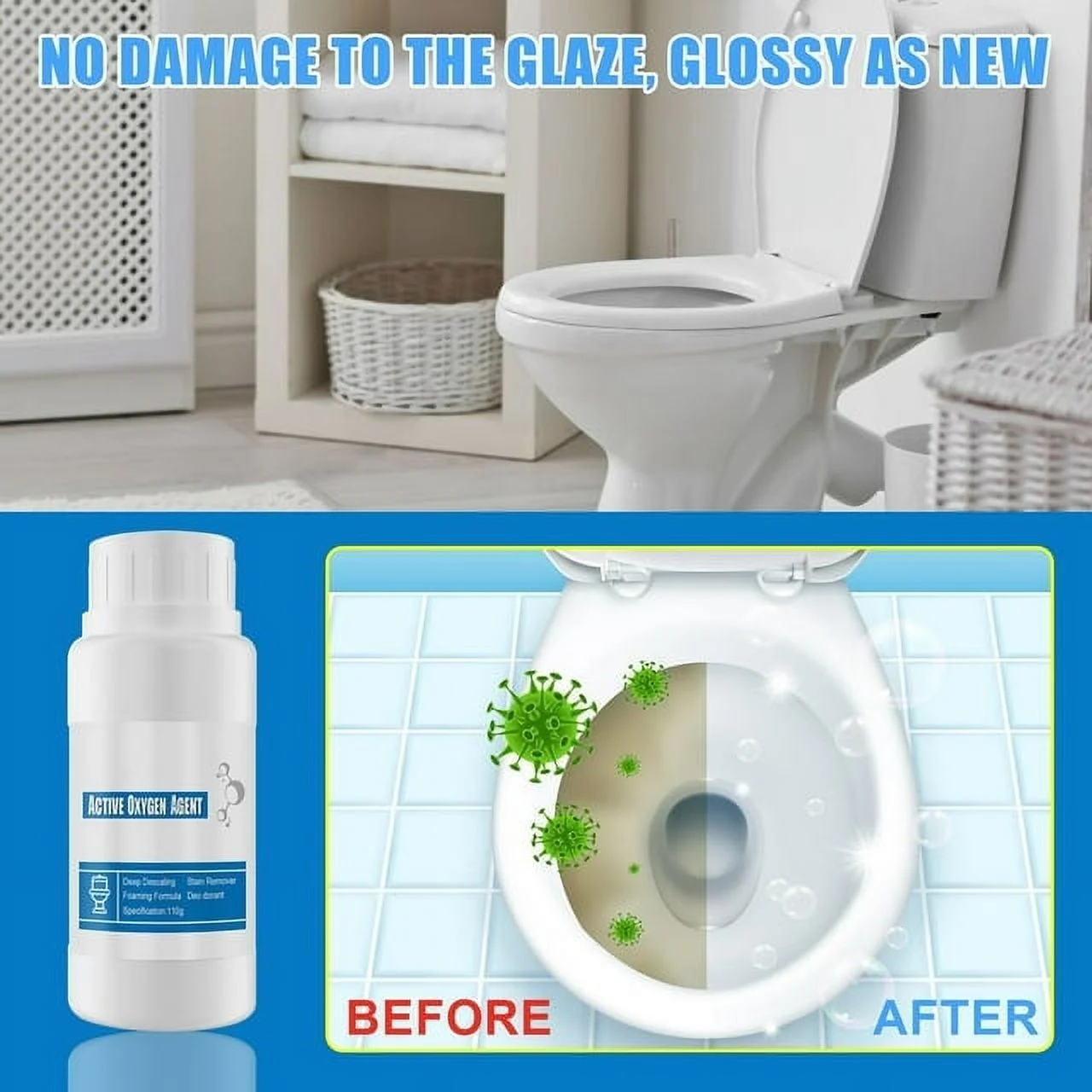 Ozmmyan Free Foam Toilet Cleaner Toilet Cleaner Foaming Powder Toilet Cleaning Up to 30% Off