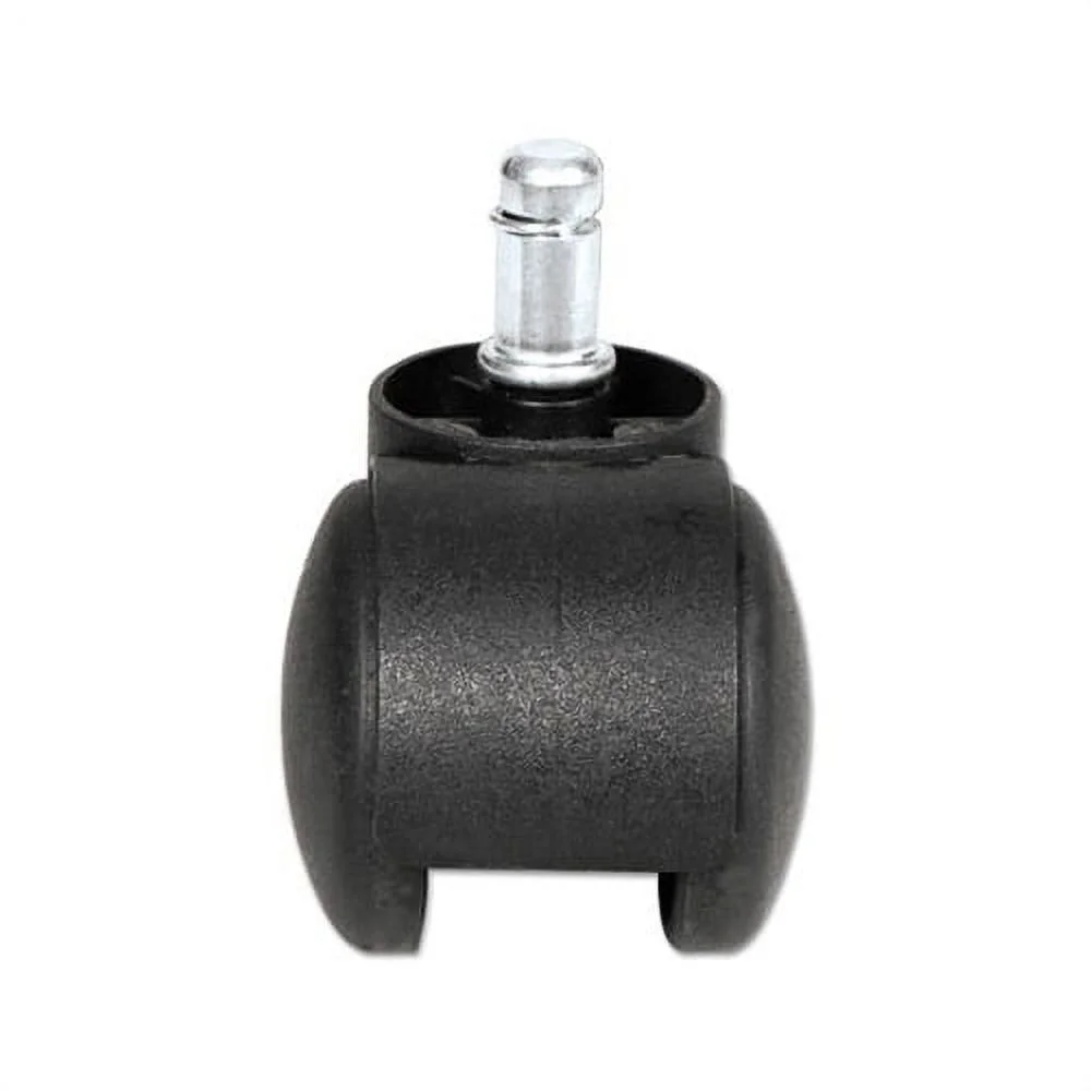 Dual Wheel Hooded Casters B Stem, 1.5" Caster, Black