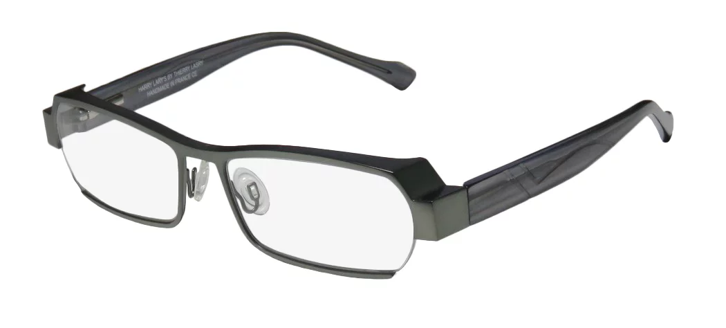 NEW HARRY LARY'S LEGACY MENS DESIGNER FULL-RIM SAGE / TRANSPARENT GRAY ULTIMATE COMFORT SPECIAL FRAME DEMO LENSES 55-16-0 FLEXIBLE HINGES EYEGLASSES/SPECTACLES