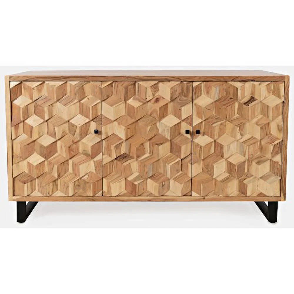 Jofran Geometrix Modern Abstract Cube Style Accent Cabinet