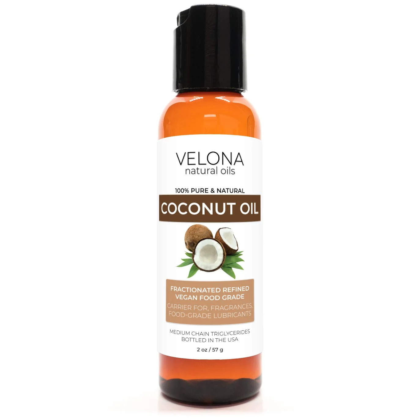 Coconut Oil 2 Oz | 100% Pure And Natural Oil | Fractionated, Ultra Refined | Skin, Face, Body, Hair Care | Use Today - Enjoy Results
