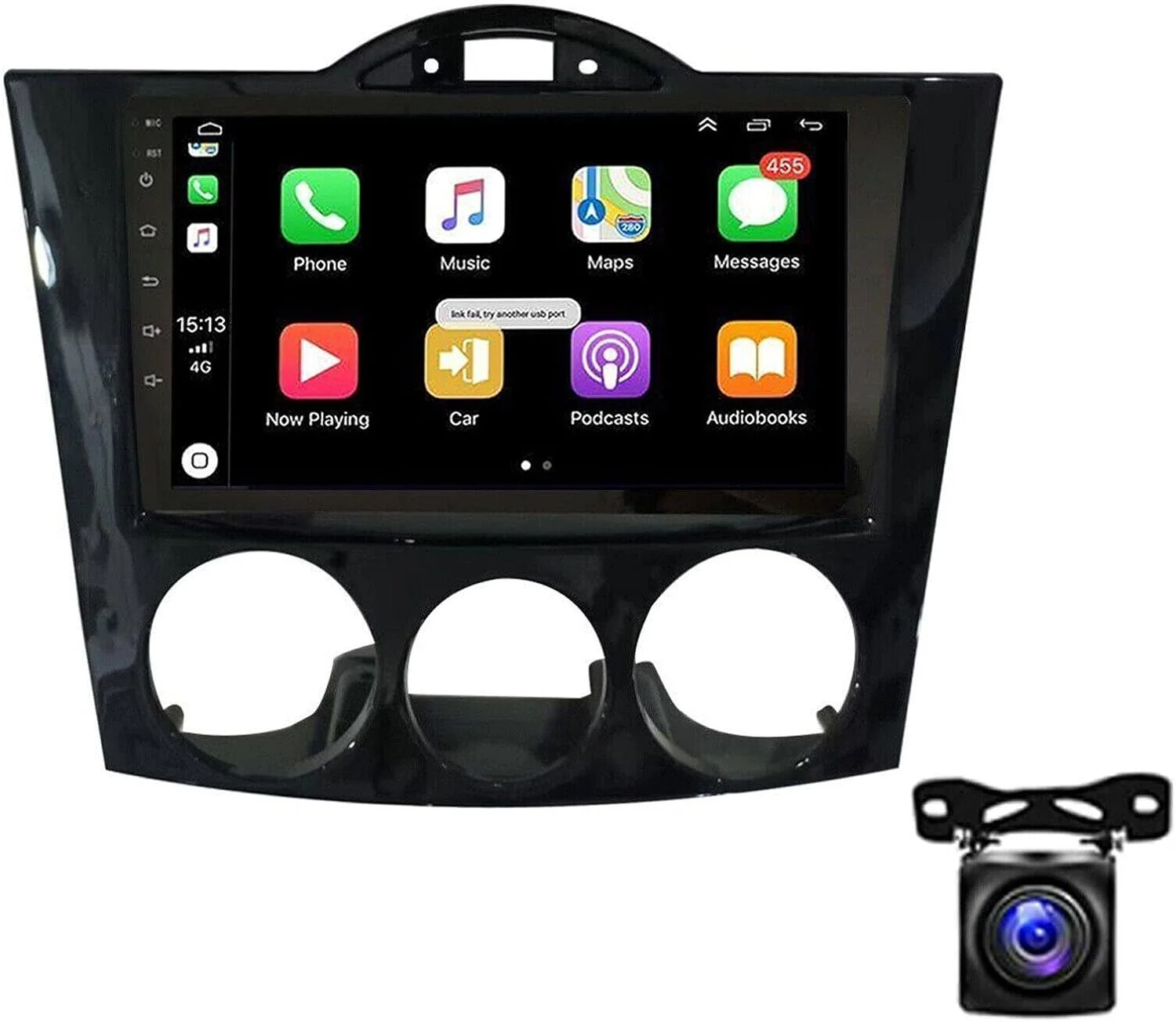 THONZER 9 inch Car Stereo Radio w/Carplay Android Auto for Mazda RX-8 2003-2008 Double Din Android 13.0 Touch Screen Car Audio Receiver w/WiFi GPS Navigation Bluetooth AHD Backup Camera Mic - 2+32G