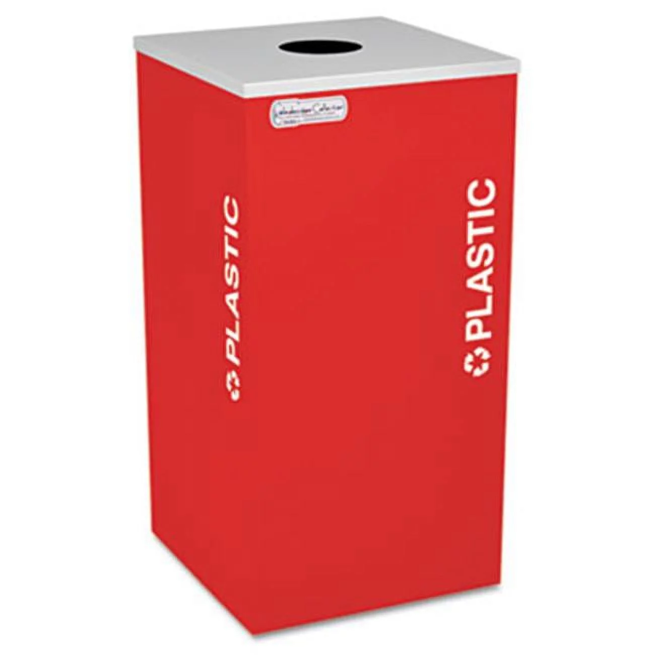 Ex-Cell Kaleidoscope Collection Recycling Receptacle, 24gal, Ruby Red