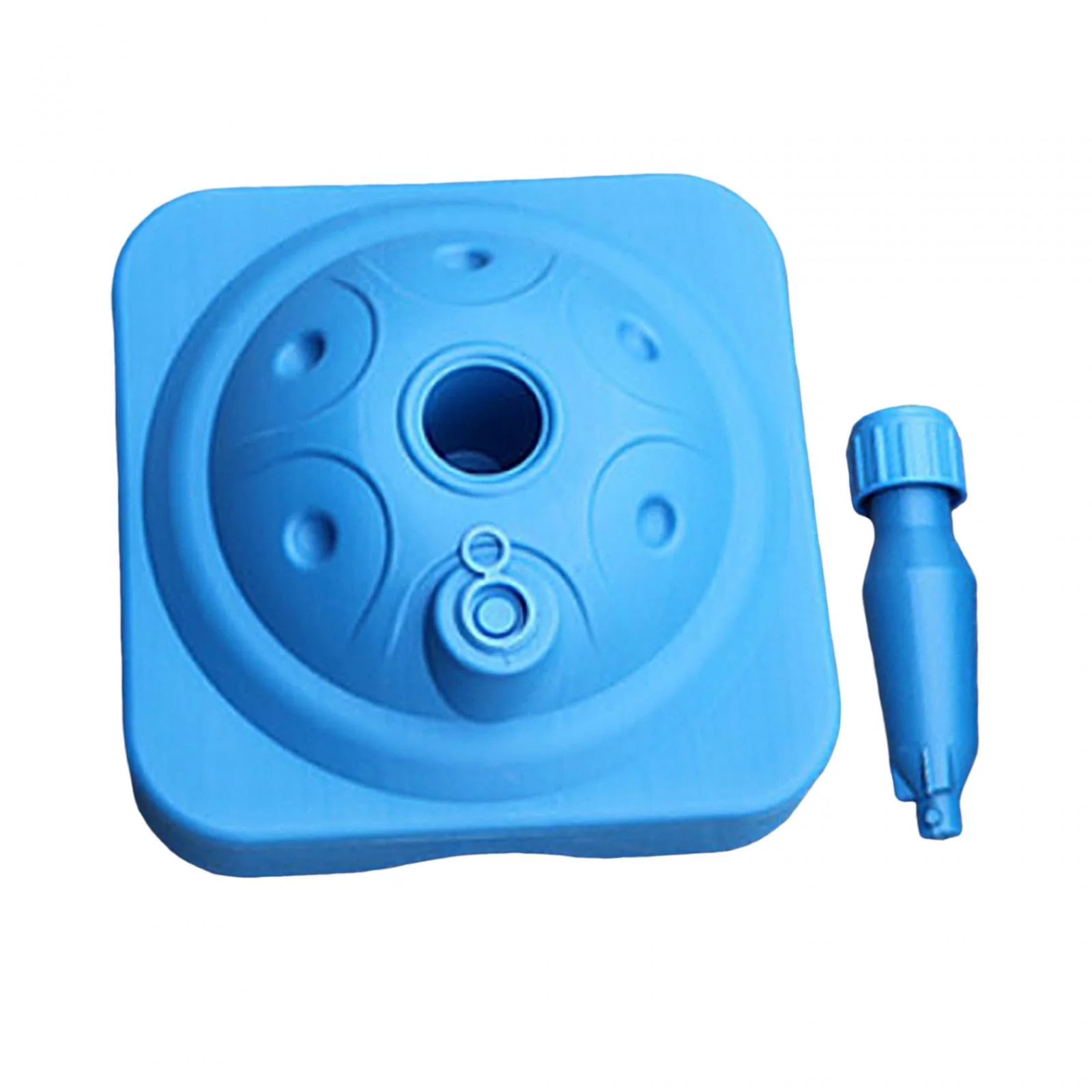 Fillable Umbrella Base Parasol Base Free Standing 10kg Capacity Square Heavy Duty Market Stand Umbrella Holder for Lawn Outdoor Garden Blue