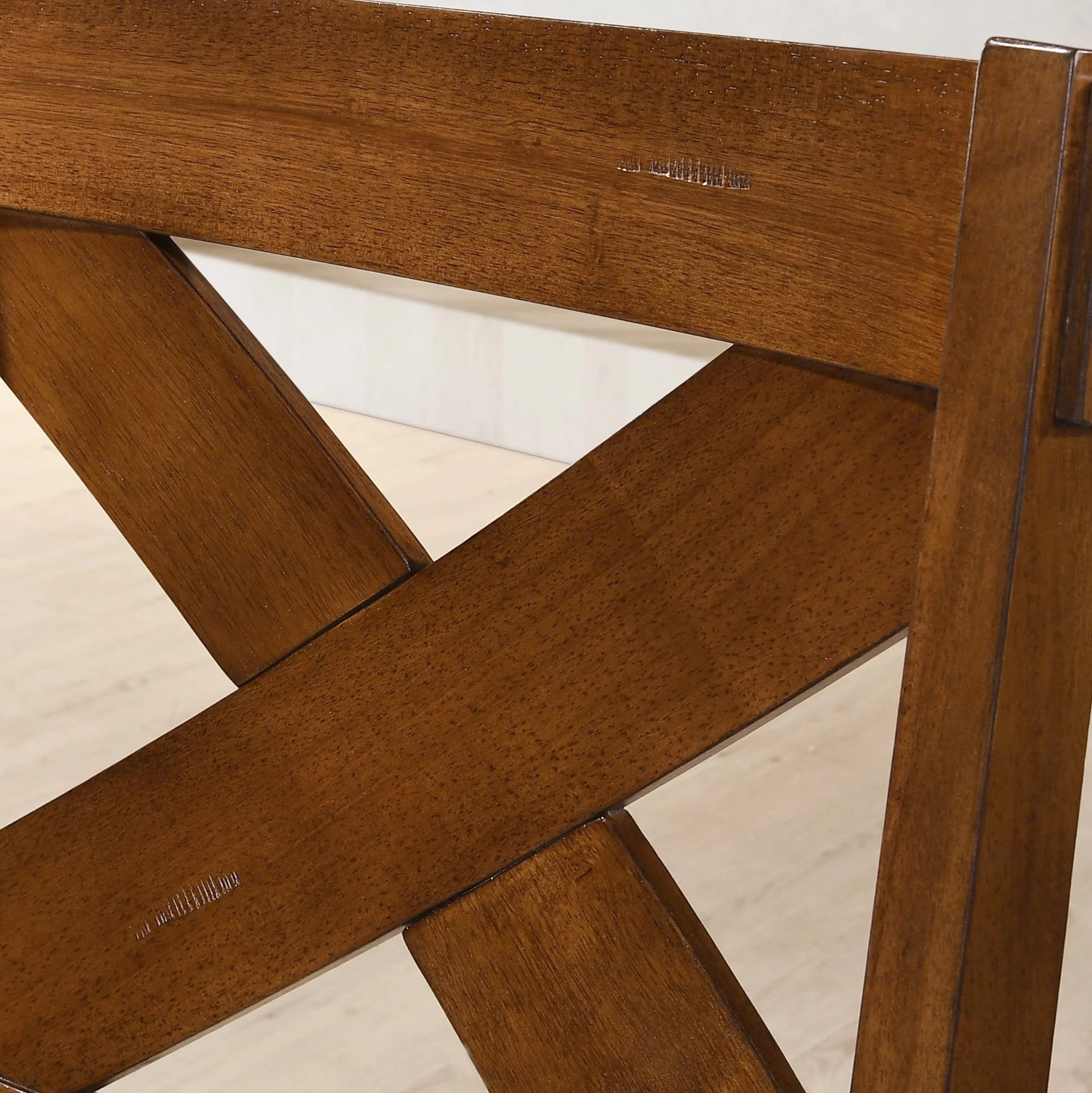 Roundhill Furniture Karven Extendable Trestle 30'' Height 5-Piece Dining Set, Dark Hazelnut