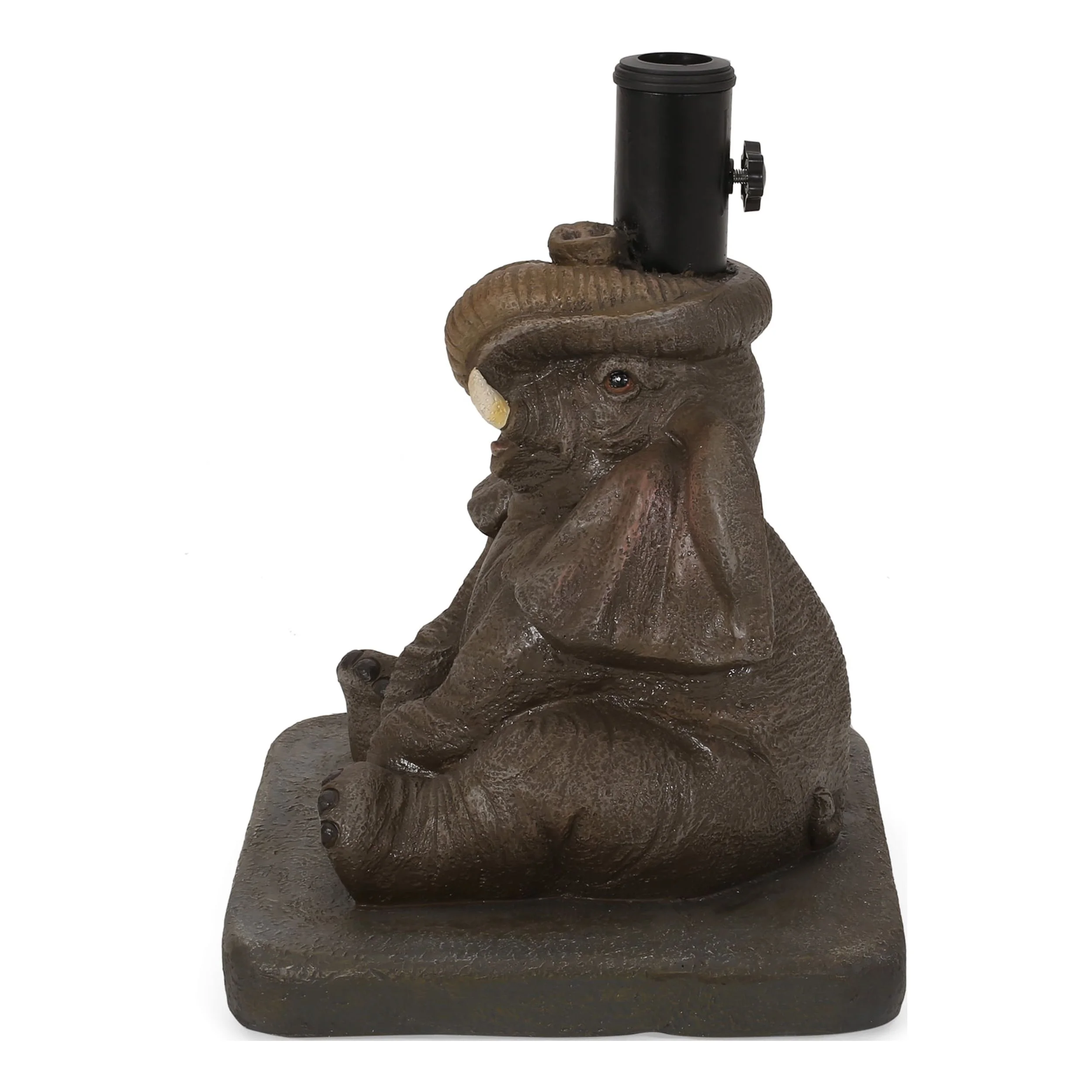 GDF Studio Ariday Elephant Umbrella Base, Gray