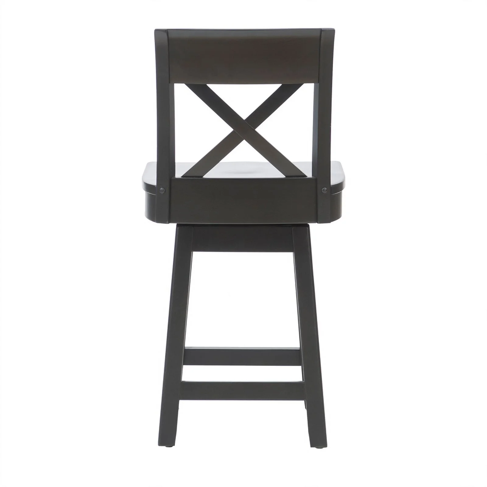 Pemberly Row Sturdy Solid Rubberwood Swivel X Back 24