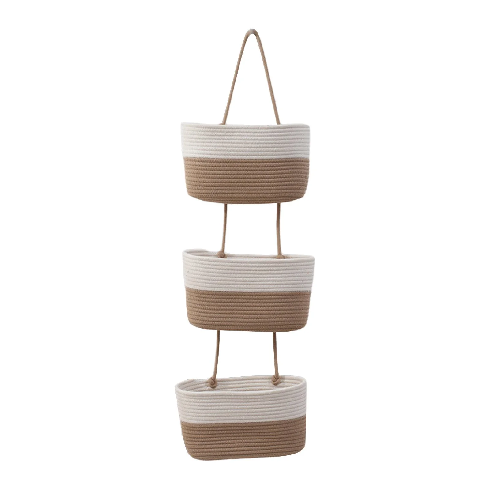 Tongina 3 Layer Wall Hanging Basket Hanging Fruit Basket Multipurpose Decorative Storage Basket for Sundries Vegetables Fruits Pantry