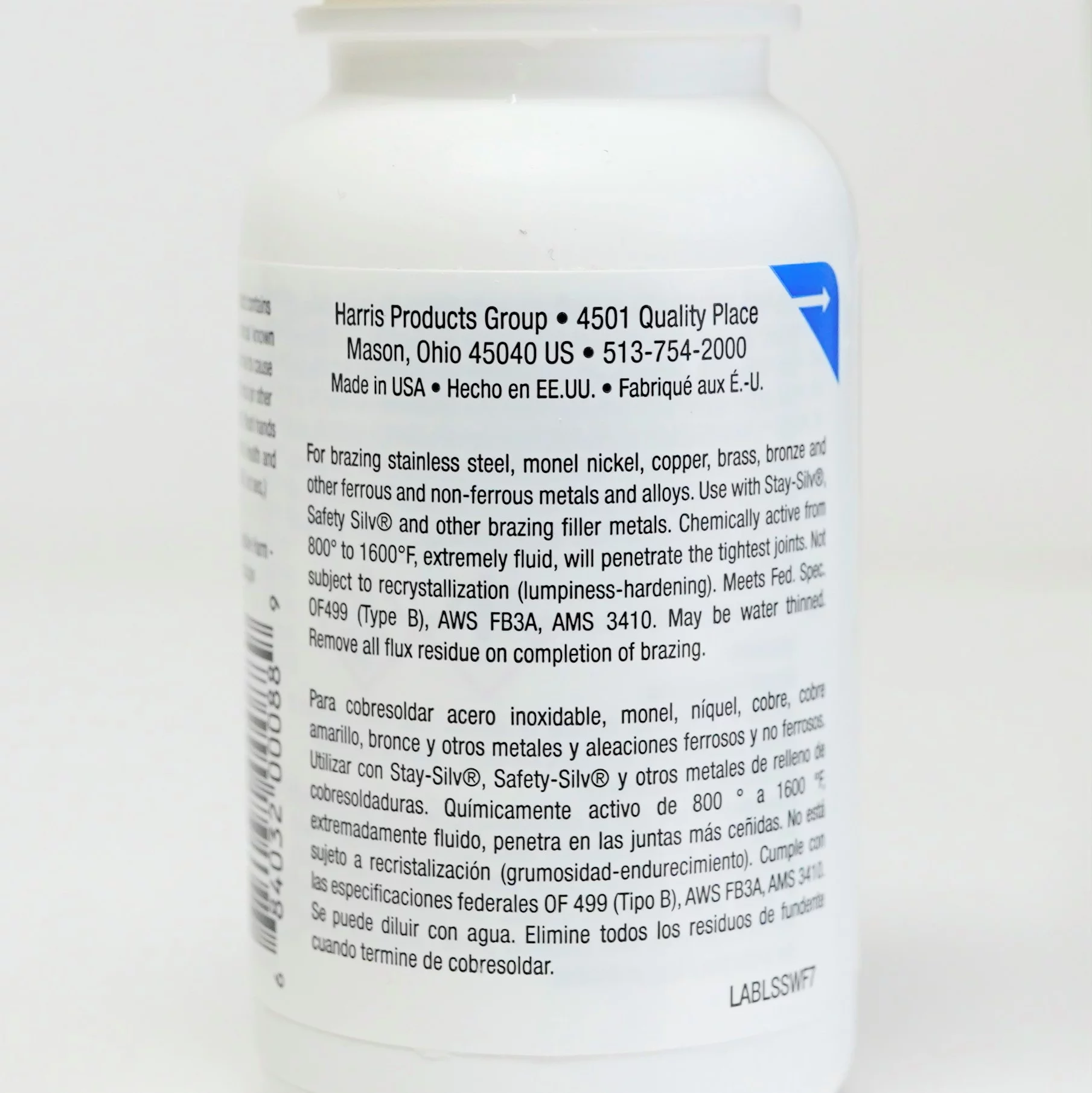 J.W. Harris SSWF7 HA STA-SILV WHITE 7 OZ FLX40022