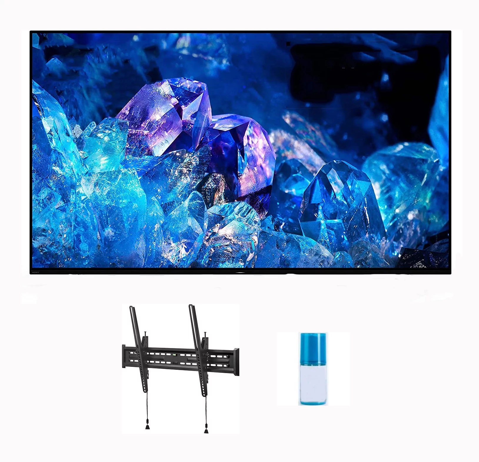 Sony XR77A80K 77-in 4K Bravia XR OLED HDR Smart TV and Walts TV Tilt Mount and Screen Cleaner (2022)