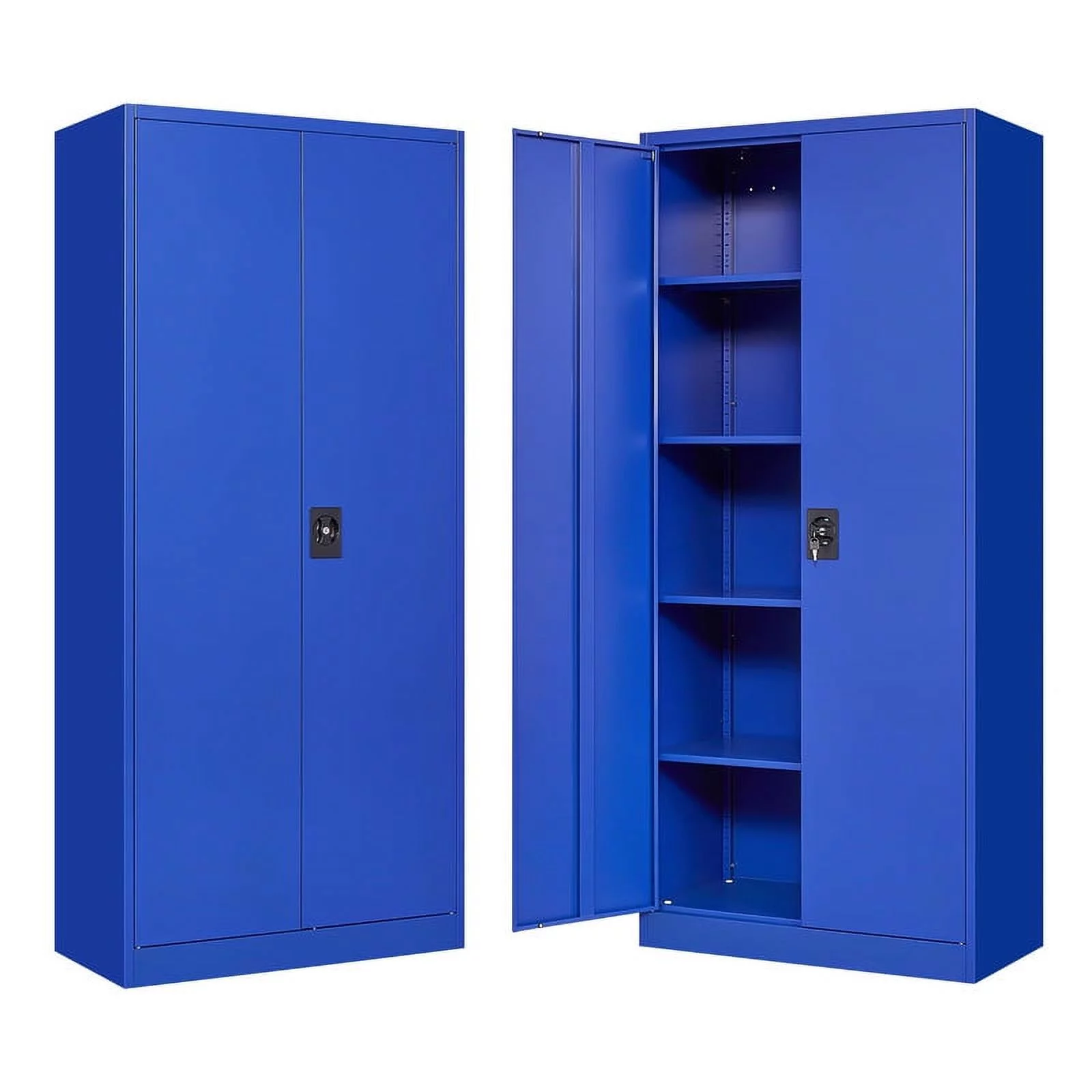 Fesbos Metal Garage Storage Cabinet with Lock Door and Adjustable Shelves, Steel Tool Cabinets for Home,Office,Warehouse Organisieren