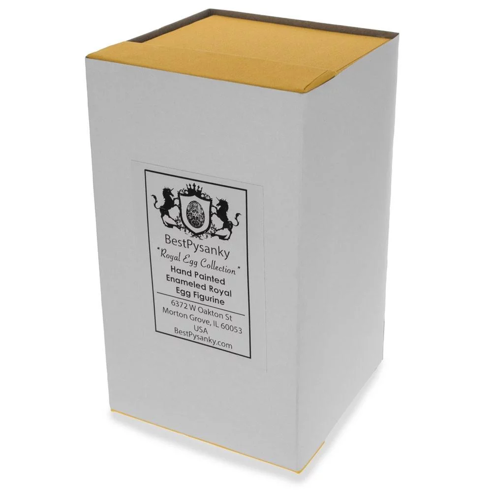 Red Enamel Jeweled Royal Inspired Imperial Metal Easter Egg 3.25 Inches