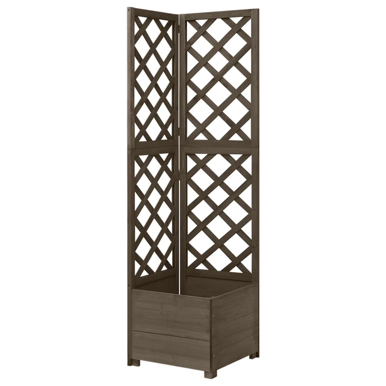 Corner Trellis Planter Gray 15.7
