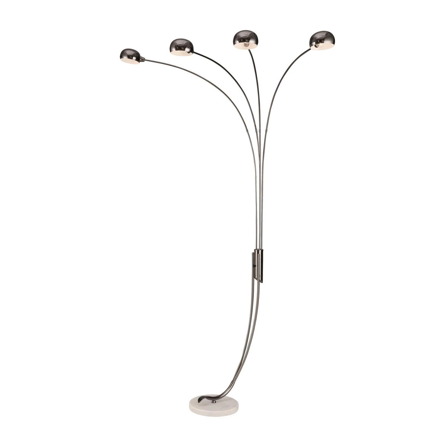 Ore Furniture  88 in. Black Chrome 4 Arch Floor Lamp