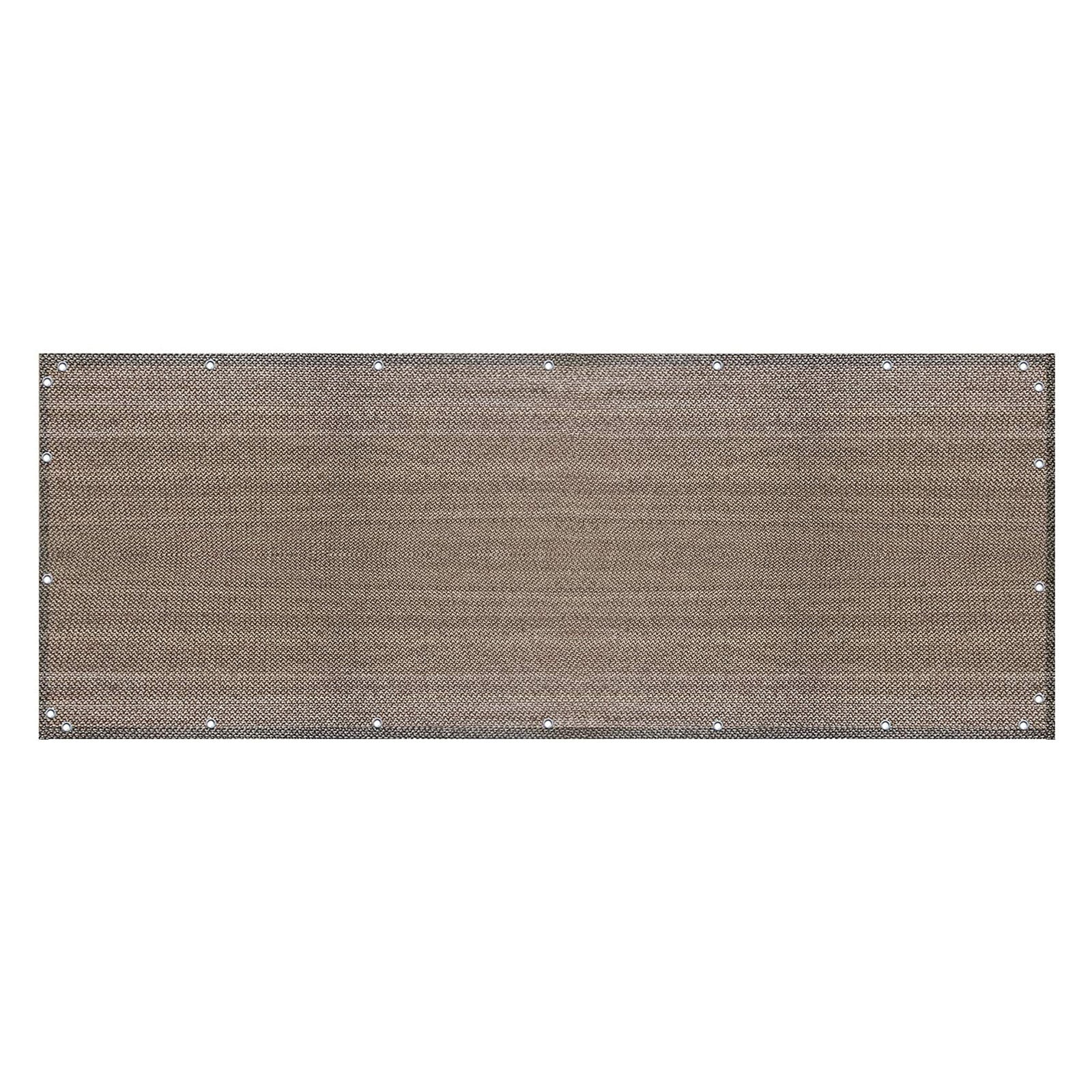 pdqouc Balcony Privacy Screen Fence Cover for Home 3ft X16.4ft Brown Screen for Apartment Porch Outdoor, Backyard, Patio, Included Cable Ties & Rope