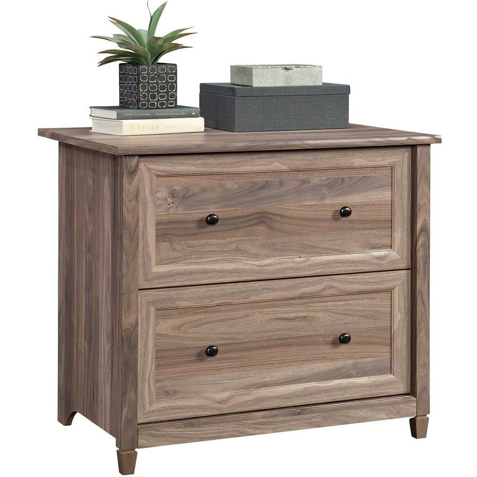 Pemberly Row Engineered Wood 2-Drawer Lateral File Cabinet in Washed Walnut