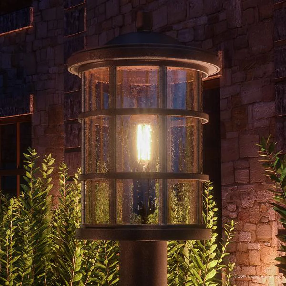 Urban Ambiance Luxury Craftsman Outdoor Post Light, Medium Size: 17.25