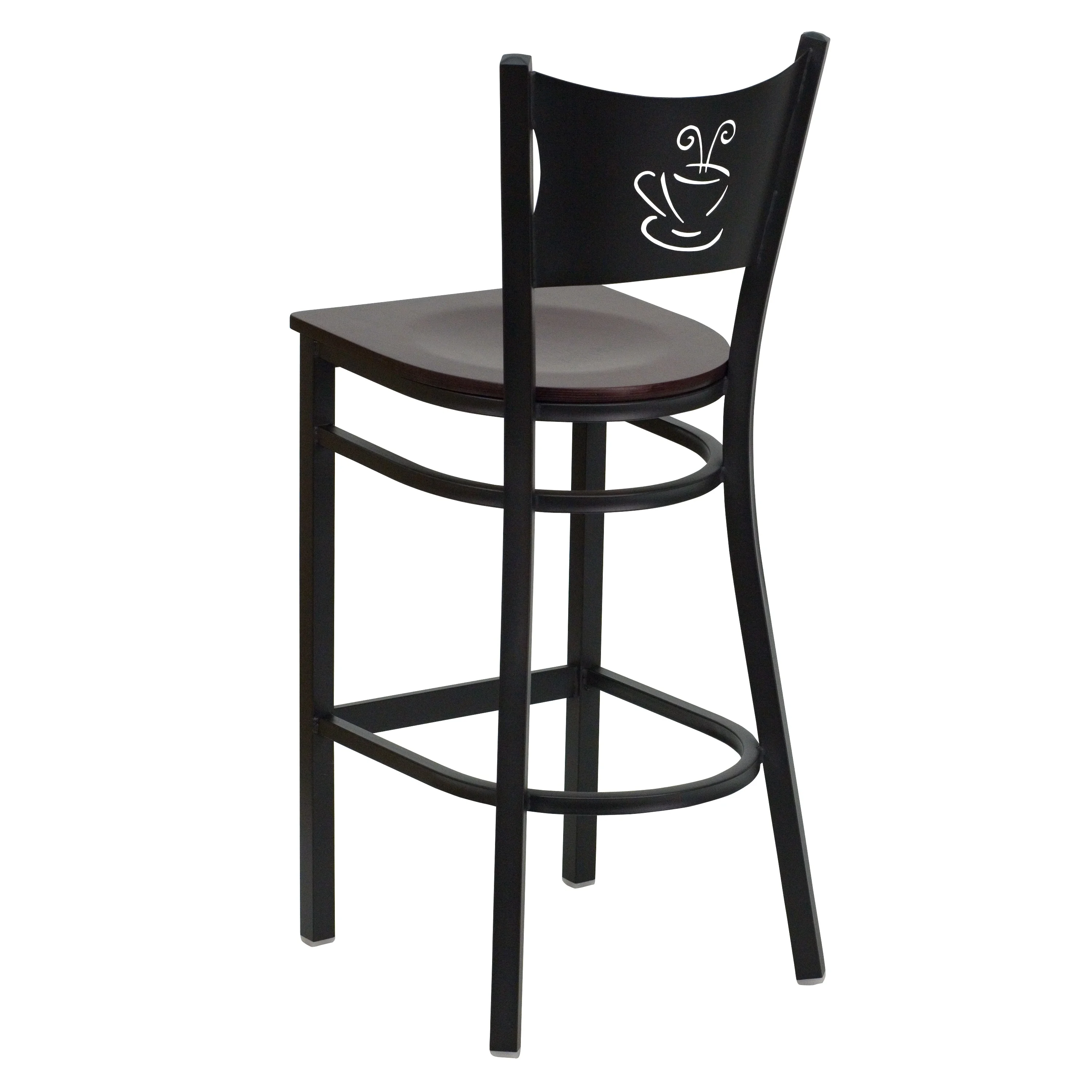 Flash Furniture 2 Pk. Coffee Back Metal Restaurant Barstool - 18.25