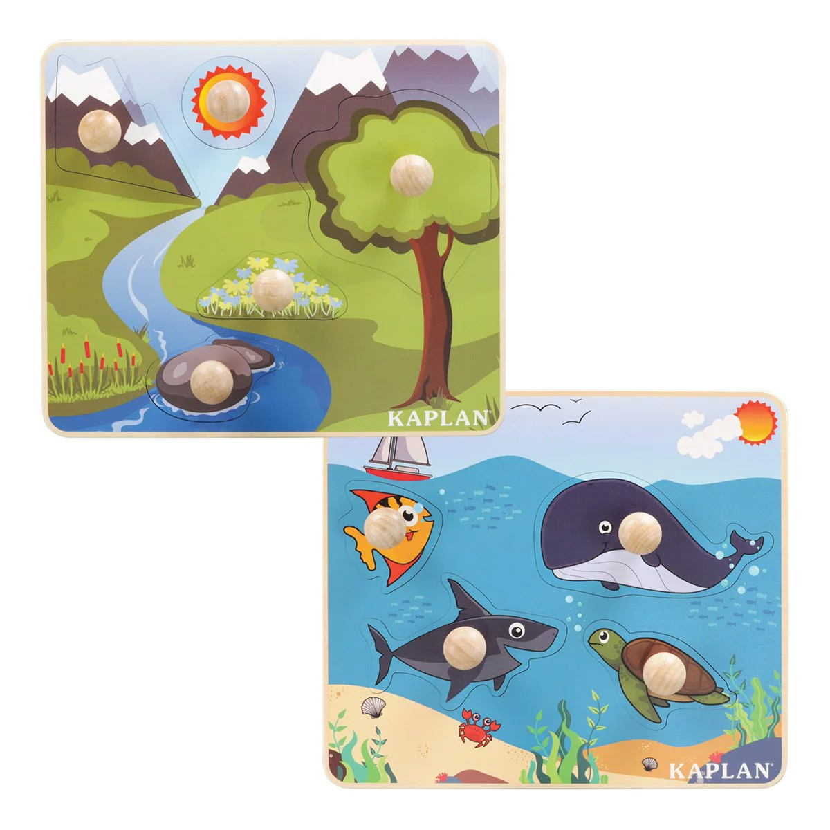 Kaplan Early Learning Jumbo Knob Puzzles - Set of 7