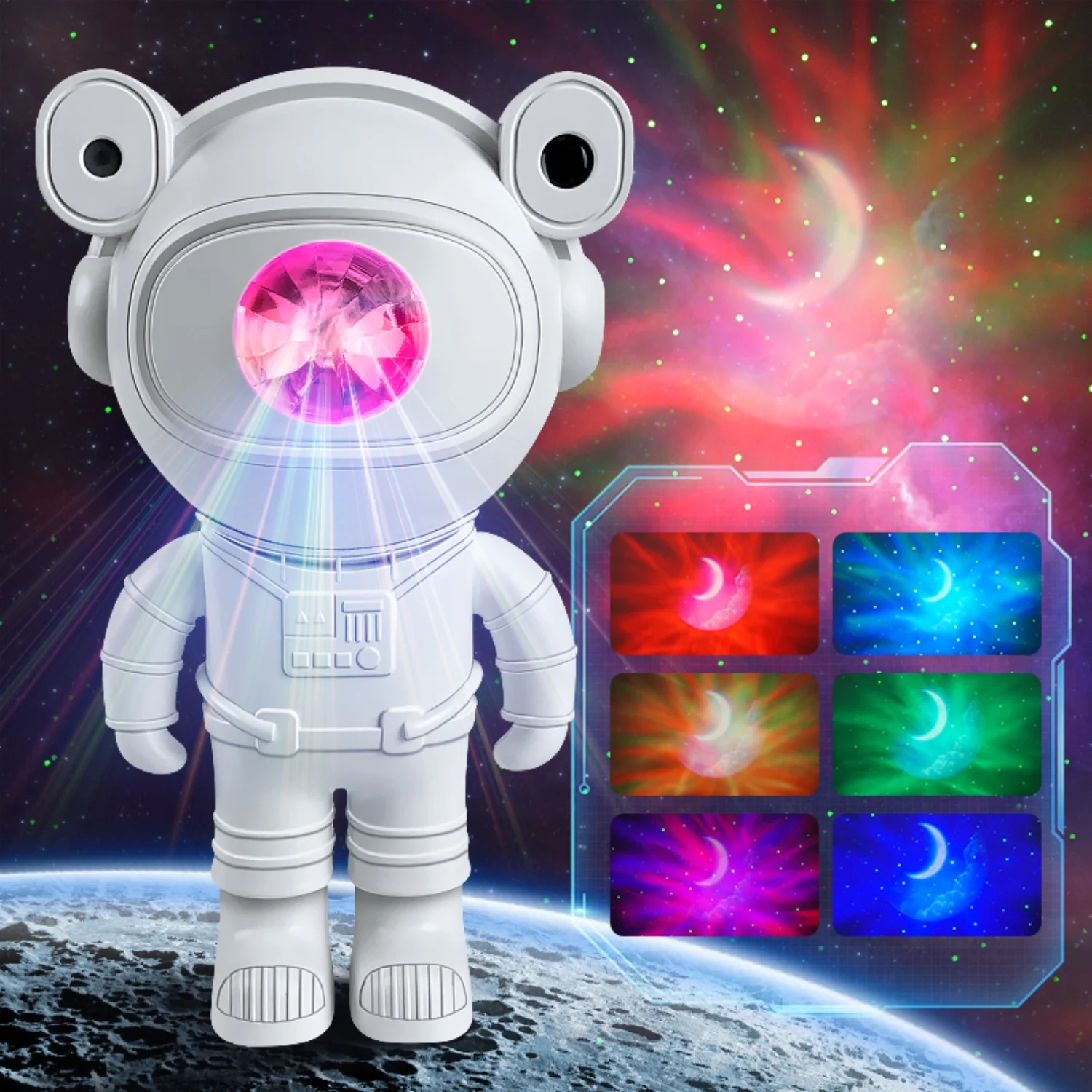 Decorative Astronaut Space Projector Star Night Light LED Lamp - Starry Nebula Ceiling Night Light  Perfect Gift for Space Enthusiasts and Astronomers