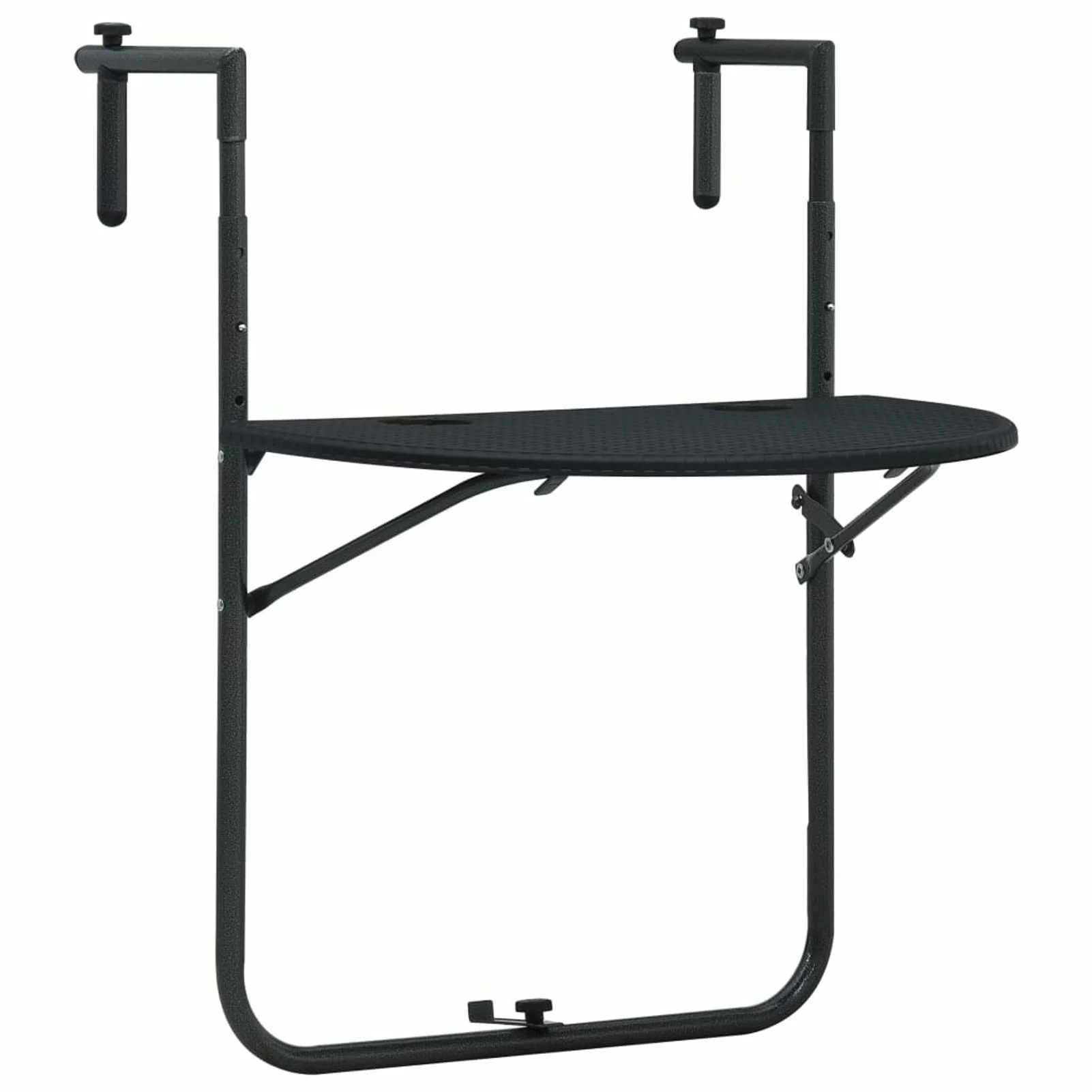 Carevas Hanging Balcony Table Black 23.6