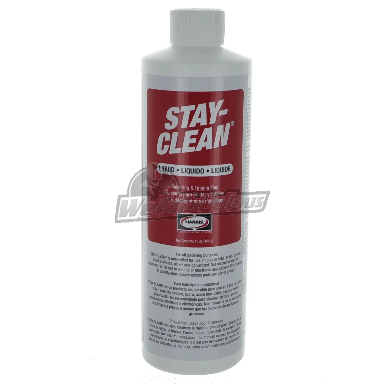 Harris Product Group Stay-Clean Liquid Soldering Flux, Bottle, 16-oz. - 1 EA (348-SCLF16)