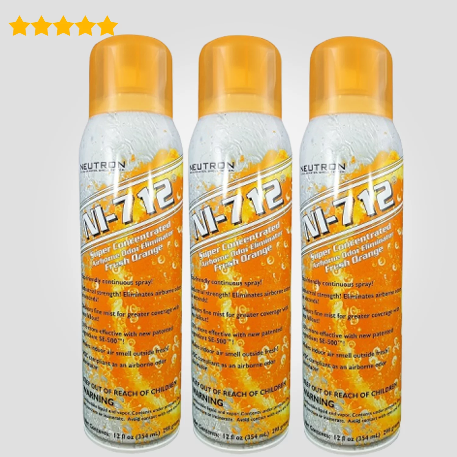 Ni-712 Odor Eliminator, Orange Continuous Spray - 3 Pack Air Freshener