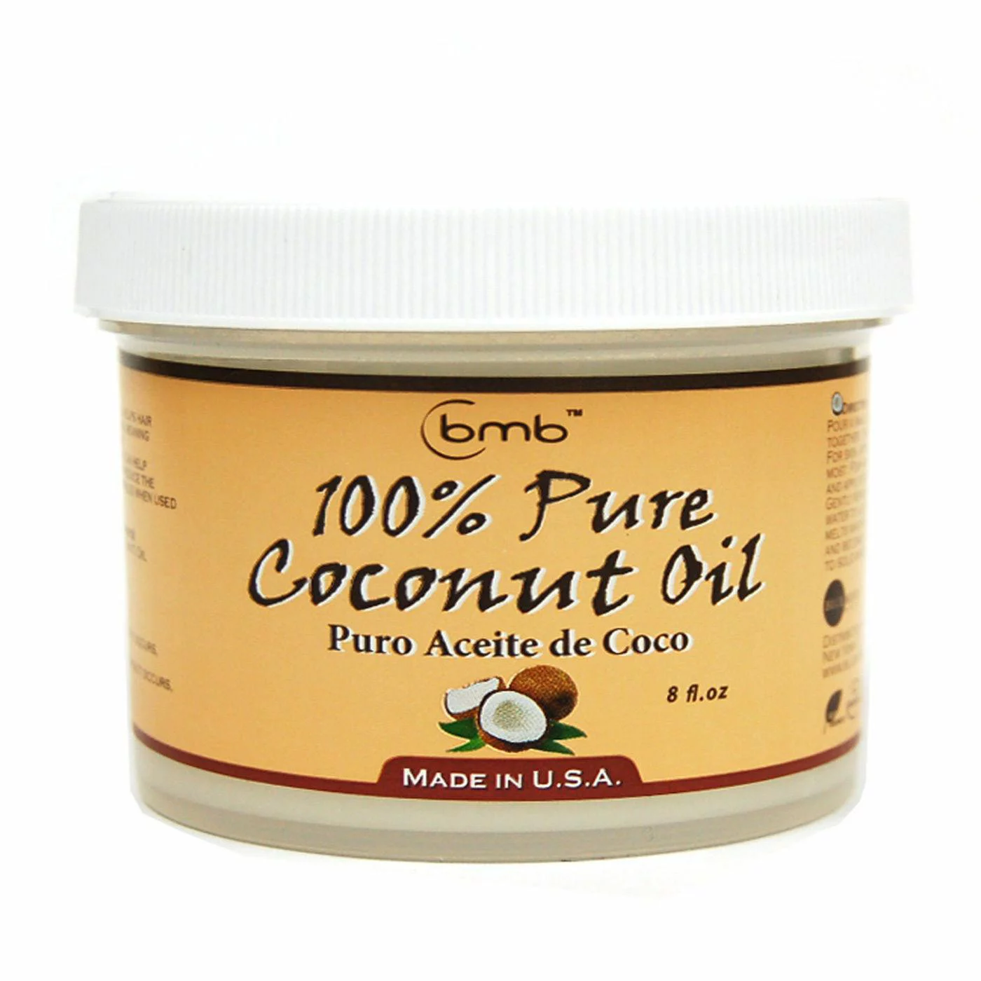 Bmb 100% Pure Coconut Oil For Hair And Skin, 8 Oz.