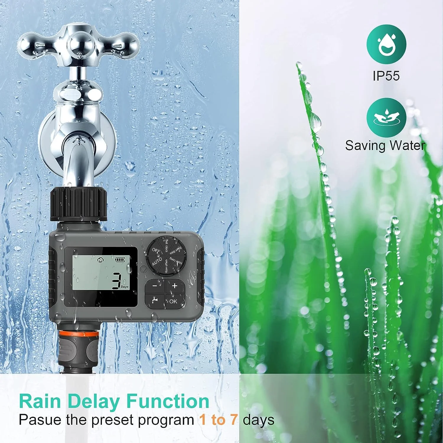 Automatic Water Timer Garden Irrigation Watering Timer Machine Digital Electronic Sprinkler Timer Intelligent Valve Controller