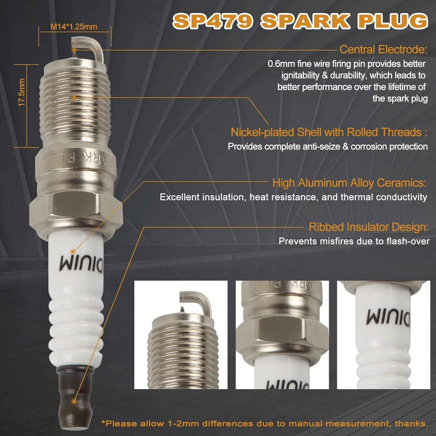 POLARPRA 8PCS DG508 Ignition Coils Pack & SP479 Iridium Spark Plugs Compatible with F-ord LINCOLN MERCURY CROWN VICTORIA ECONOLINE PICKUP MUSTANG 4.6L 5.4L 6.8L Replaces# FD503 SP479 DG457 DG472 F523