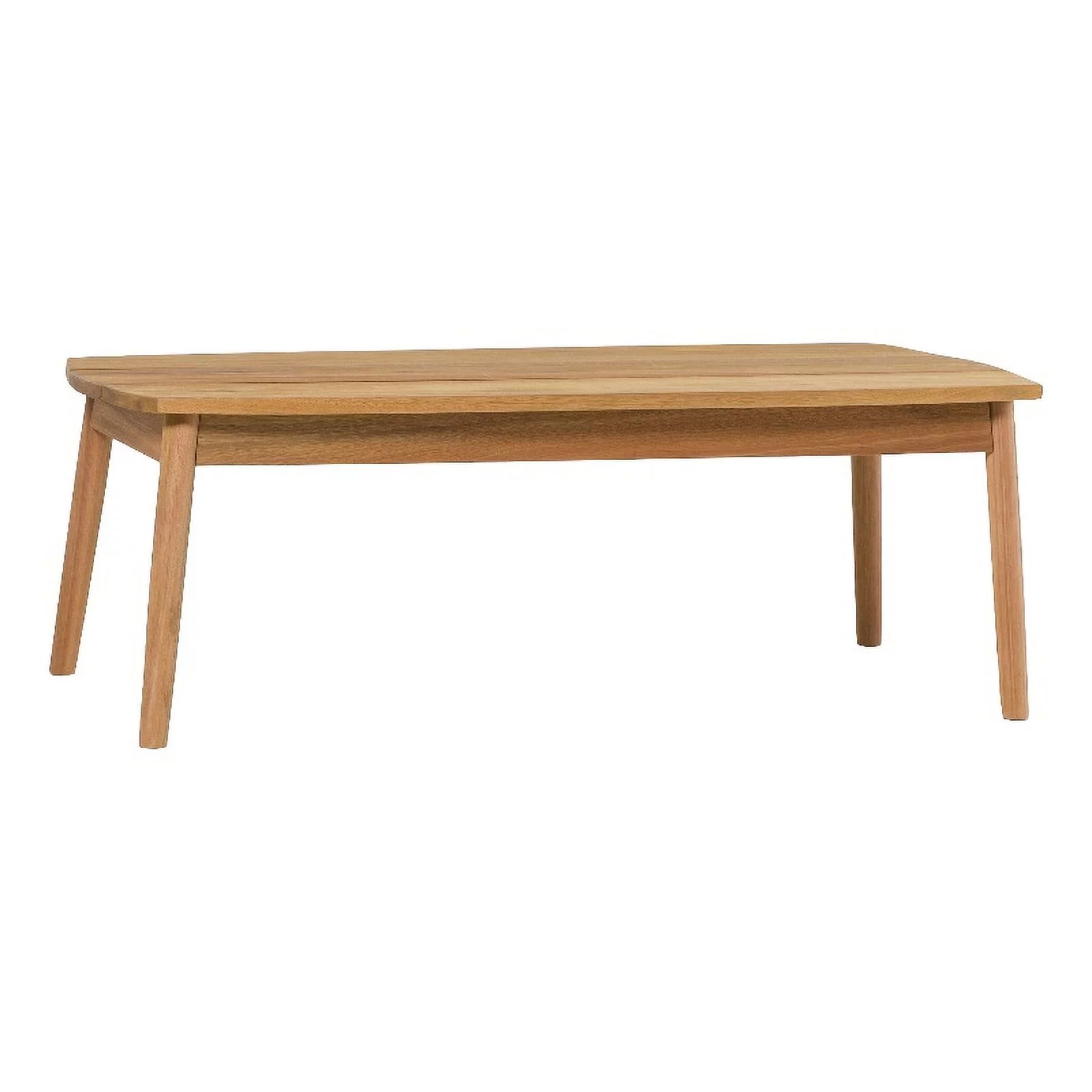 Modern Outdoor Spindle Style Solid Wood Coffee Table - Natural