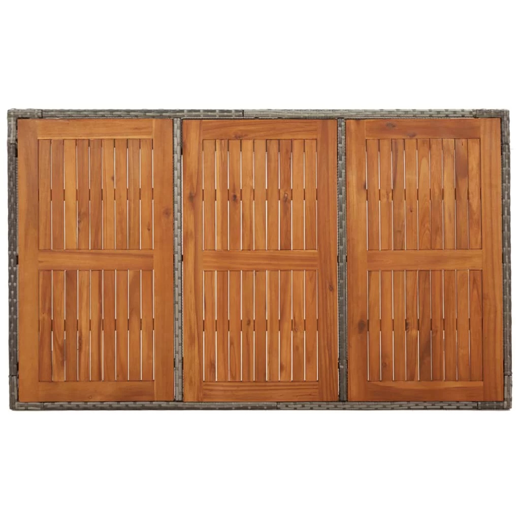 Anself Patio Table with Wooden Gray 59.1